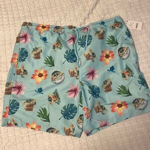 NWT Star Wars Baby Yoda men’s swim trunks